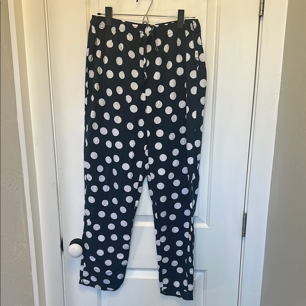 Rhythm blue and white polka dot pants